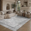 Schweek Grey 6x9 Area Rug Non-Slip Washable Vintage Rugs by Schweek