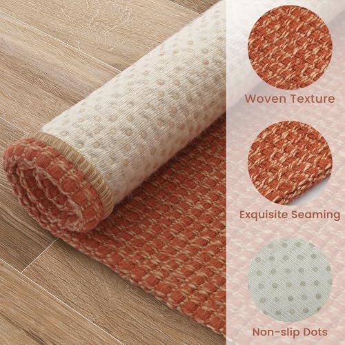 EARTHALL Woven Area Rug 2x3 Ft Washable Rugs - Image 5