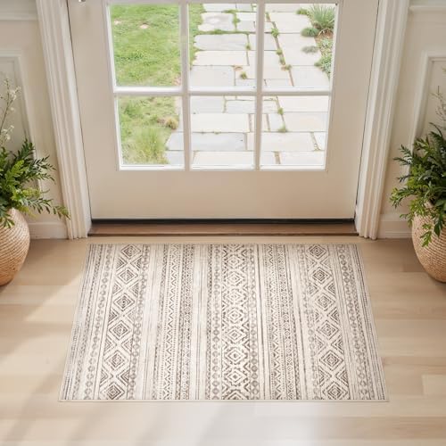 cotiled Washable 2x3 Entryway Rugs: Boho Moroccan Soft Small Rug - Image 2