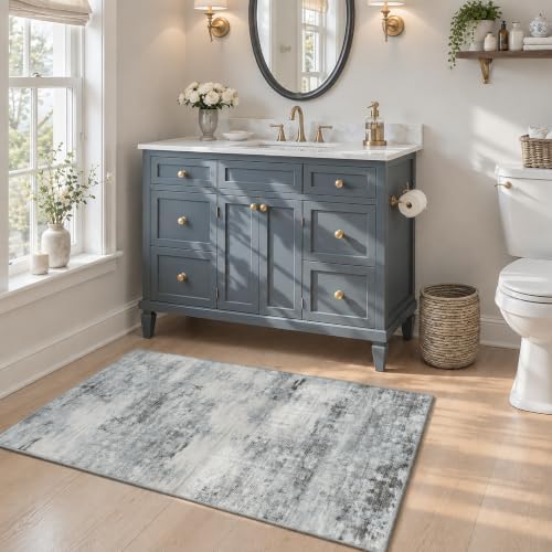 Toneed Washable 2x3 Grey Area Rug - Image 2