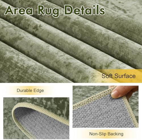 5x7 Ft Abstract Washable Area Rugs - Image 6