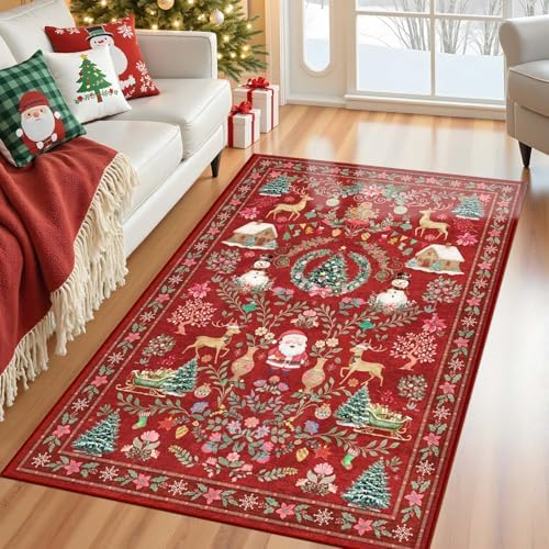 Rugxara Christmas Rug 4x6 Area Rugs - Image 3