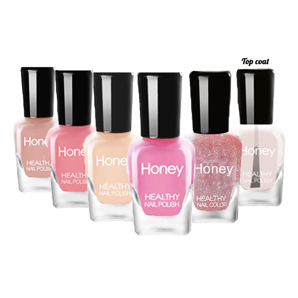 Non Toxic, Easy Peel Off and Fast Dry Nail Polish Set for Pack, Eco Friendly & Organic Water Based Nail Polish for Women,Teens (6 Bottles, 5ML)