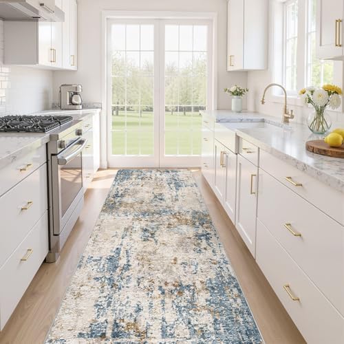 LOONGRUG Runner Rug 3x8 Washable Non-Slip Kitchen Neutral Modern Rug by LOONGRUG