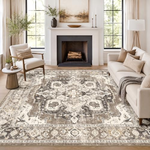 10x10 Square Area Rug Living Room: Large Washable Boho Area Rugs - Image 3