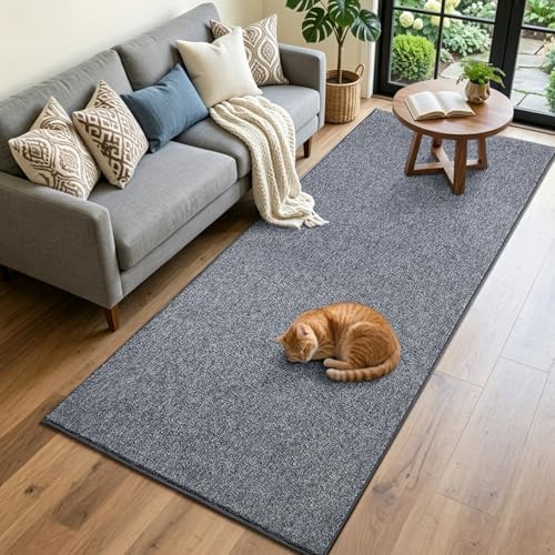 2x6 Grey Blue/White Runner Rug Non-Slip Washable by FinRe%CC%80cHome