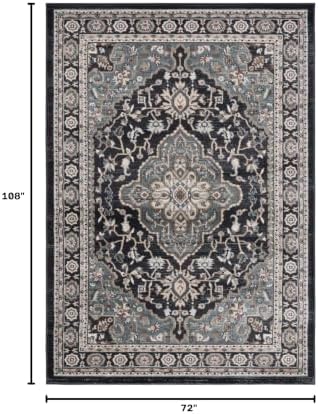 SAFAVIEH Lyndhurst Area Rug 6'x9', Traditional Anthracite & Teal LNH338C - Image 2