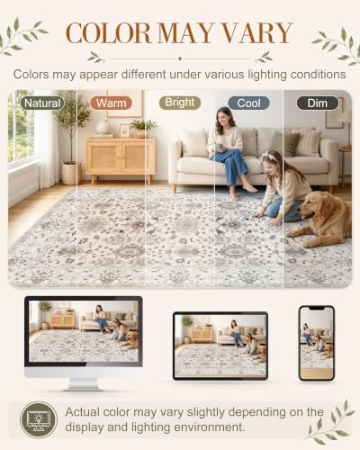 OLANLY 4x6 Washable Area Rug, Soft Non Slip Carpet - Image 2