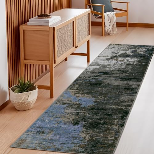 GarveeHome Modern Abstract Runner Rug 2.5x8 Hallway Rug Gray Brown by GarveeHome