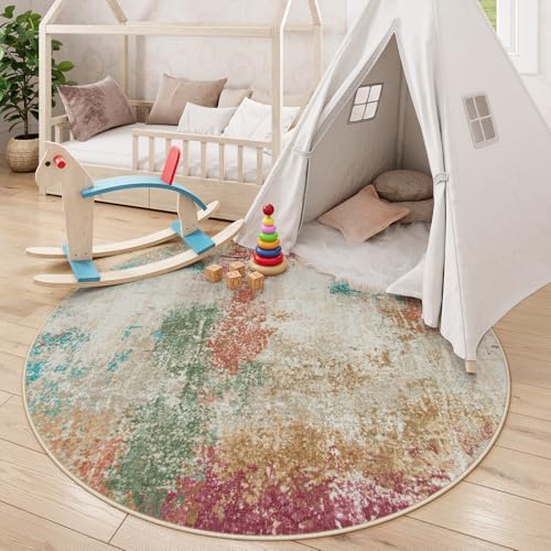 Lahome Modern Abstract Round Rugs - Image 4