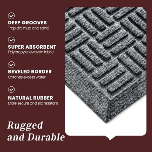 Mibao Front Door Mat Outside Entrance, 61.5" x 36", Heavy Duty Welcome Mat - Image 6