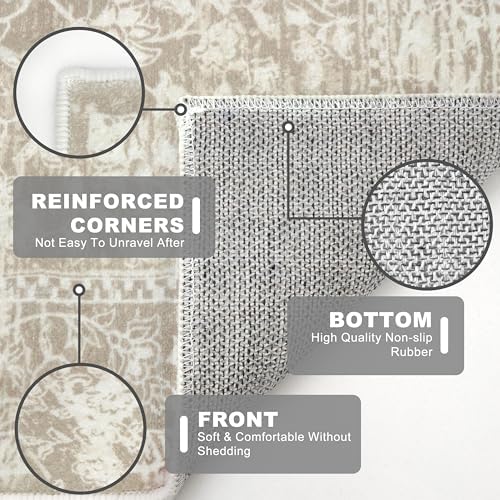 KILOCOCO 3x8 ft Runner for Hallway Washable Runner Non-Slip Rug - Image 5