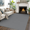 EARTHALL Washable Area Rug, Non Slip Living Room Rug, 5x7 Ft, Dark Gray by EARTHALL