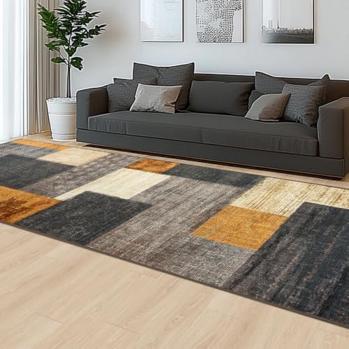 Modern Geometric Patchwork Indoor Runner Rug - Image 6