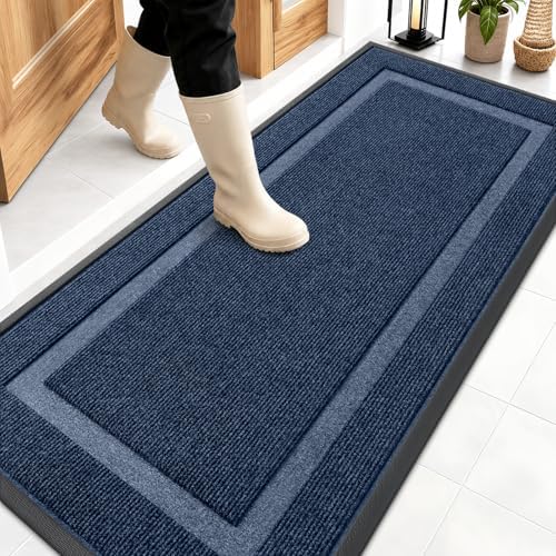 OLANLY Front Door Mat Outside 59x23, All-Season Heavy-Duty Rubber Doormat by OLANLY