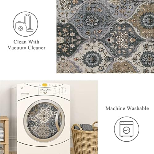 Lahome Moroccan Washable Area Rug, 5x7 Rugs - Image 4
