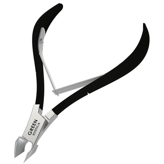 Professional Cuticle Trimmer Nail Cuticle Cutter Stainless Steel Cuticle Nippers with Sharp Blades of Cuticle Remover Clippers Manicure Tools Double Spring for Nail Care Pedicure Nail Tools (Black)