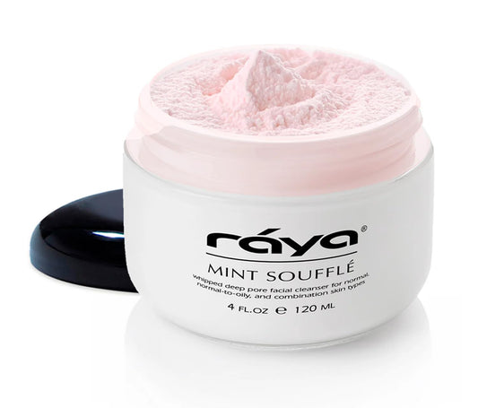 Raya Mint Soufflé Facial Cleanser (102) - Face Wash for Sensitive Skin, Combination & Oil Skin, Clears Pores, Sensitive Formula, Mint, 4 oz