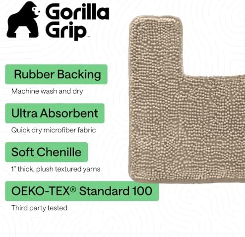 GORILLA GRIP Chenille Bath Rug Mat - Image 3