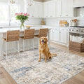 ZHXXUJ Washable 6x6 Square Area Rug – Non Slip Modern Abstract by ZHXXUJ