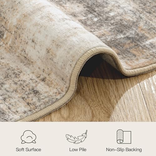 4ft Area Rug for Living Room, Abstract Washable Non-Slip Large Rugs - Image 7