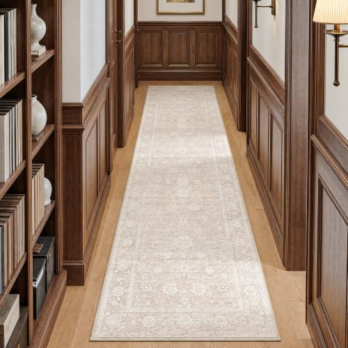 2x6 Beige Neutral Kitchen Hallway Vintage Runner Rug - Image 4