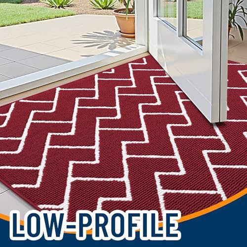 OLANLY Front Door Mat 40x32, Low-Profile Easy Clean Doormat - Image 3