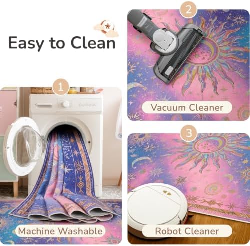 Vacuum-Friendly, 9x12 Washable Area Rug - Image 3