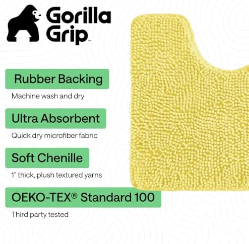 GORILLA GRIP Chenille Bath Rug Mat - Image 3