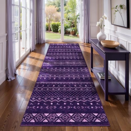 SERISSA 2'6"x8' Washable Non-Slip Boho Runner Rug by SERISSAHomeDecorCollection