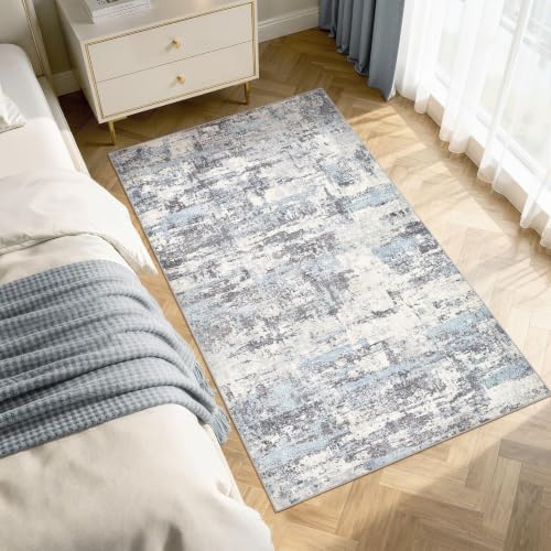 3x5 Runner Rug, Abstract Washable Hallway Rugs by JessibouAreaRug