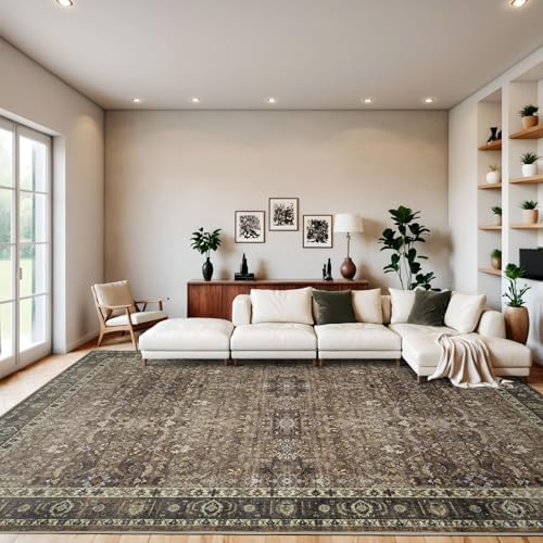 9x12 Vintage Washable Area Rug - Image 3