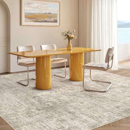 Area Rug Living Room-8X10 Abstract Washable Rug Brown-01 - Image 3