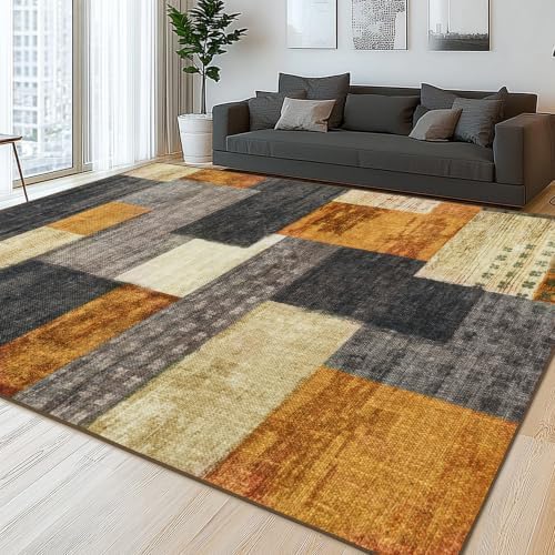 Modern Geometric Patchwork Indoor Area Rug by QDUIDU