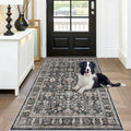 Black 3x5 Entryway Rug: Washable Ultra Soft Non Slip Low Pile Carpet Runner by TOPRUUG