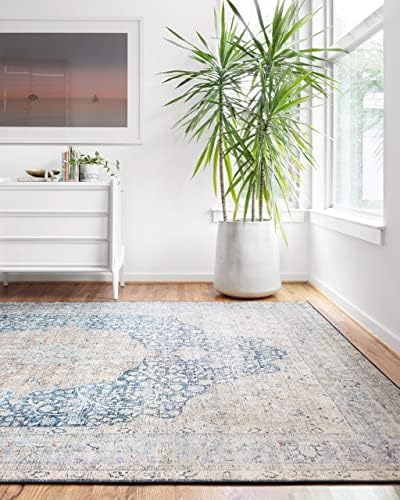 Loloi Layla Blue/Tangerine 9'-0" x 12'-0" Area Rug by Unknown