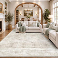 Area Rugs for Living Room Bedroom 8x10 Washable Non-Slip Vintage Beige by WelcometoBabovid