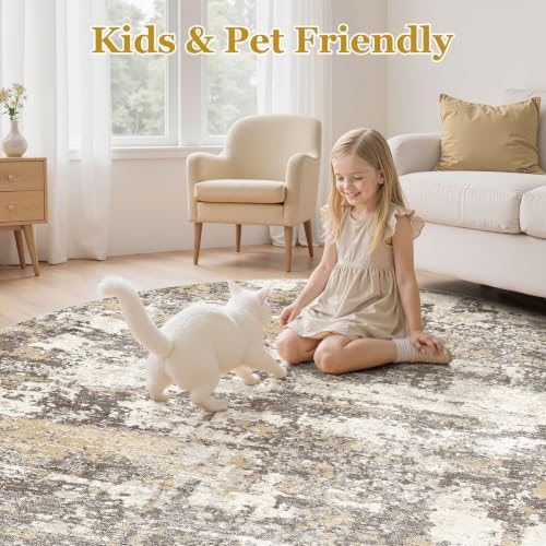 10ft Round Rug, Circle Area Rugs - Image 4