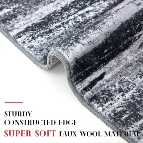 Lansny Abstract Washable 2x6 Runner Rug Non Slip Runners - Image 6