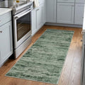 Lansny Modern Abstract Washable 2x5 Runner Rug Non Slip Kitchen Rugs by lansny