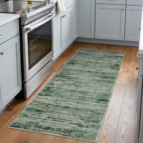 Lansny Modern Abstract Washable 2x5 Runner Rug Non Slip Kitchen Rugs by lansny
