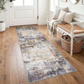 KOZYFLY Modern Washable Runner Rug 2x6 Kitchen Runner Rugs Grey Rust by KOZYFLY