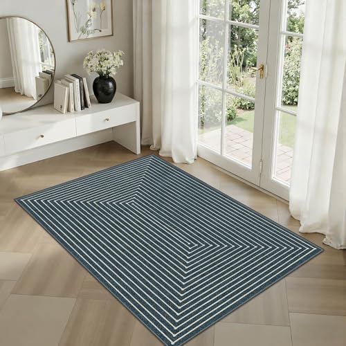 2x3 Entryway Rug Small Modern Abstract Door Mat - Image 2