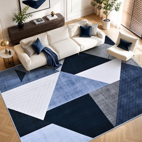 Yinhua Modern Geometric Area Rugs 8x10 Living Room Washable Rugs Non Slip by yinhua