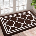 Buganda Indoor Door Mat, Dirt Resistant Doormat, Dark Brown by Buganda