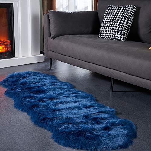 EasyJoy Ultra Soft Fluffy Shaggy Area Rug Faux Fur Rug Chair Cover Seat Pad - Image 3