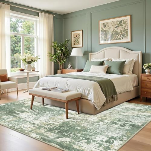 RELEANY Washable 5'x8' Abstract Area Rug - Image 4