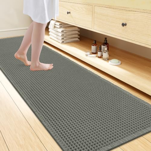 Smiry Waffle Bath Mat 72X24, Extra Soft Absorbent Bathroom Rugs by Smiry