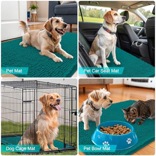 OLANLY Dog Door Mat for Muddy Paws 30x20, Super Absorbent Chenille Mud Mat - Image 7