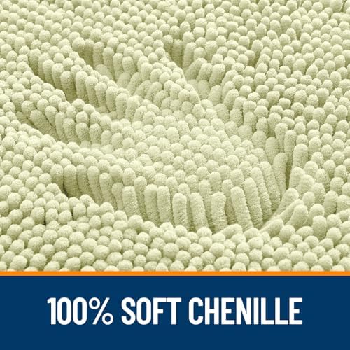 OLANLY Bathroom Runner Rugs 47x17, Extra Soft Absorbent Chenille Bath Rugs - Image 3